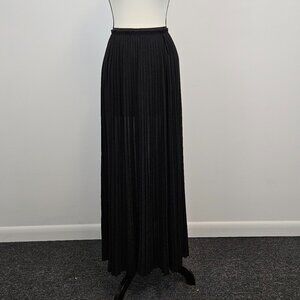 Lush Black Pleated Skirt